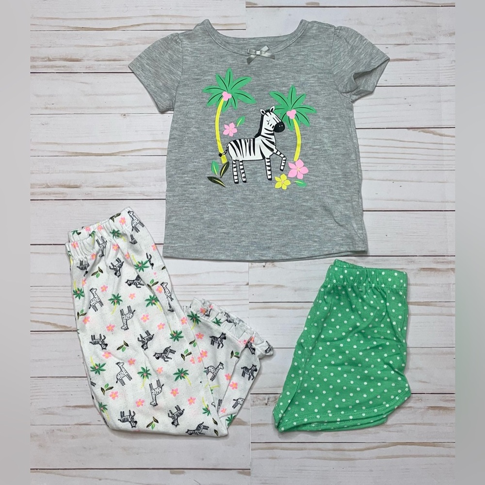 Wonder Nation Toddler Girls Pajamas Size 3T